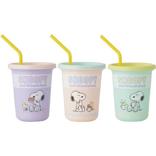 ストロー付きタンブラー 3個 スヌーピー 2セット