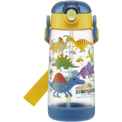 ストロー付きクリアボトル ディノサウルス