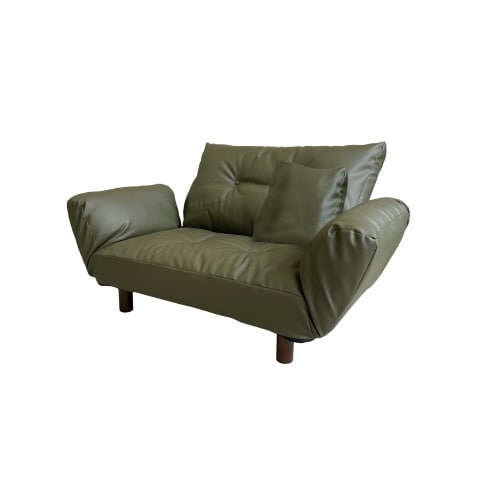 カウチソファ ハーモニーPVC カーキ