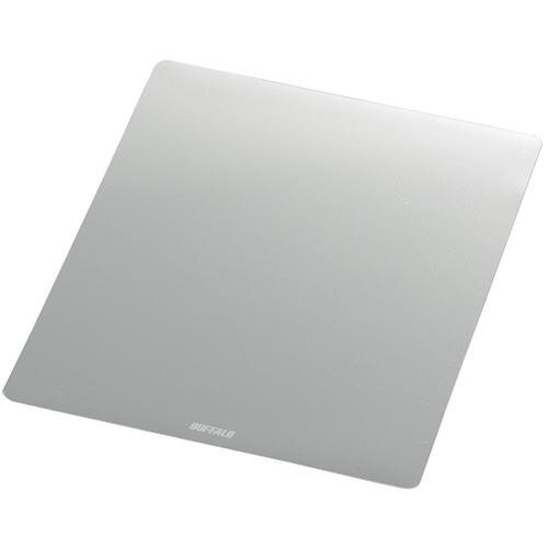 BAFFALO マウスパッド メタル調 シルバー