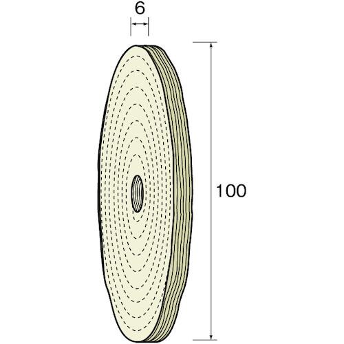 Minimo 綿バフホイール 中仕上げ用 φ100