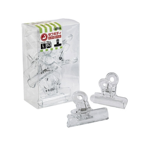 プラカラー目玉クリップ 大(透明)×5