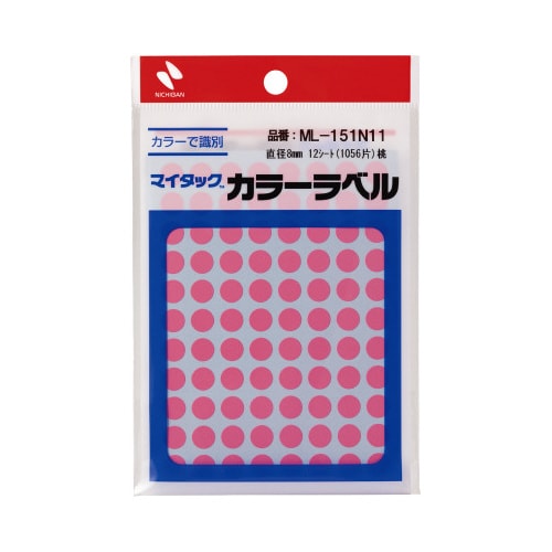 マイタックカラーラベル 8mm 桃