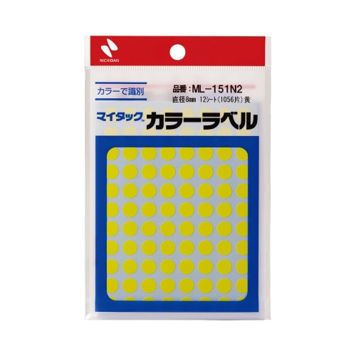 マイタックカラーラベル 8mm 黄x10