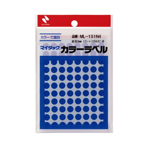 マイタックカラーラベル 8mm 青x10