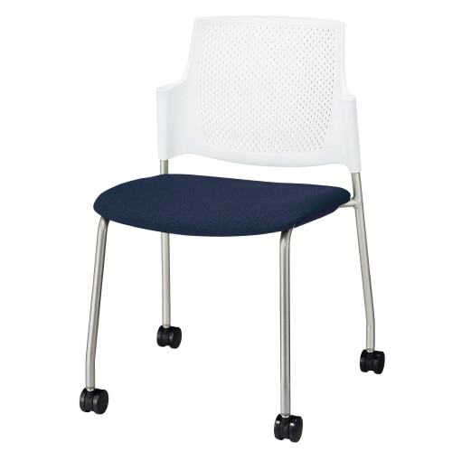 ルシーノキャスター付背ヌードWHシェル・ネイビー