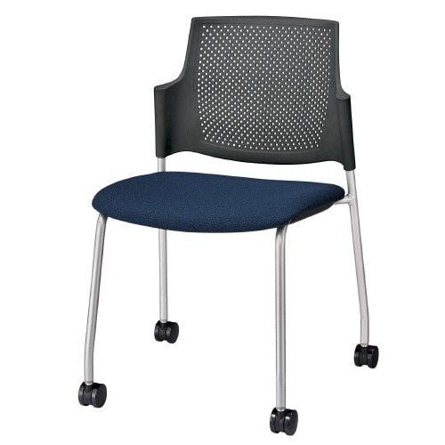 ルシーノキャスター付背ヌードBKシェル・ネイビー