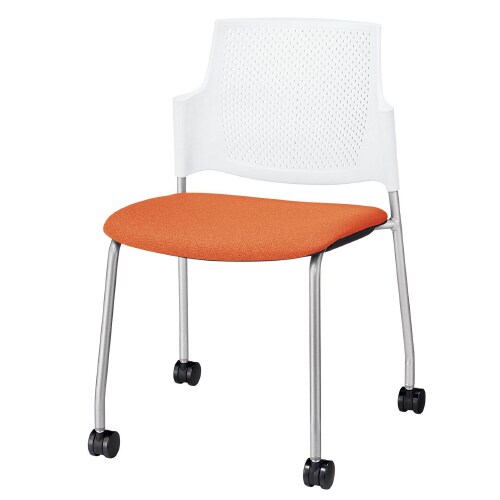 ルシーノキャスター付背ヌードWHシェル・オレンジ