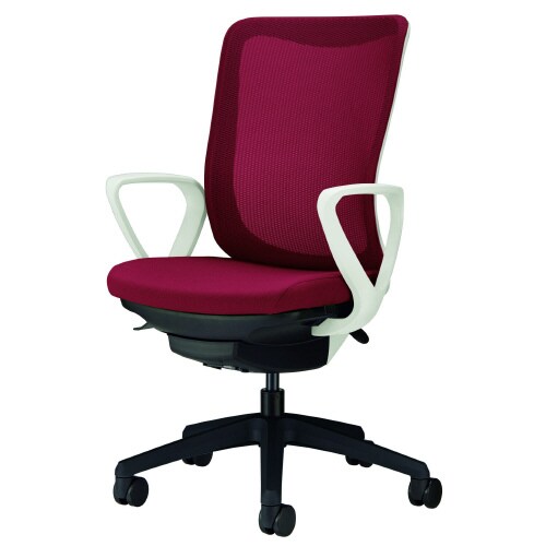 レイオス肘付WHフレーム/BK脚チェリーレッド