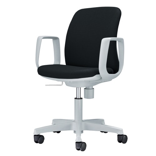 チェアー(No.480)肘付 布 ブラック