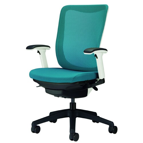 レイオス肘付WHフレーム/BK脚ターコイズブルー