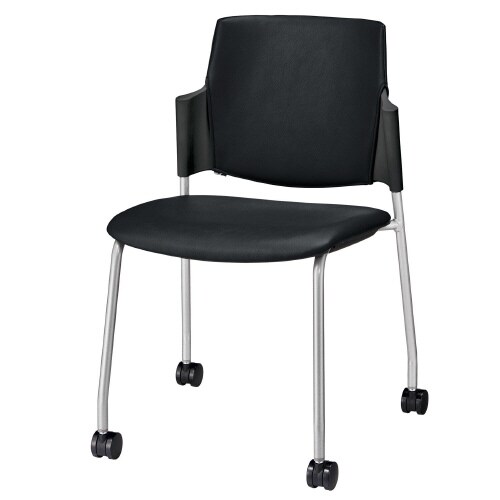 ルシーノキャスター付背カバーBKシェル・ブラック