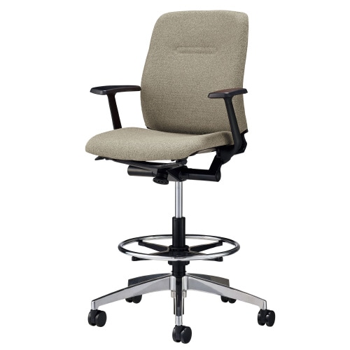 コストラ アルミ脚ハイタイプT型アーム アイボリー