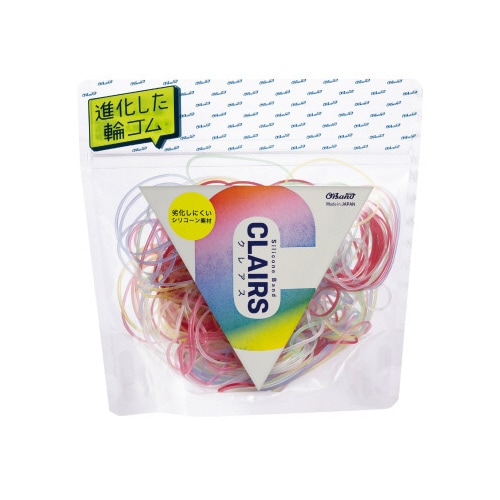 【輪ゴム】 オーバンド透明袋クレアス混色 1袋x3