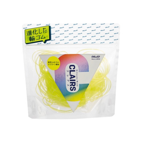 【輪ゴム】 オーバンド透明袋クレアス黄 1袋x3