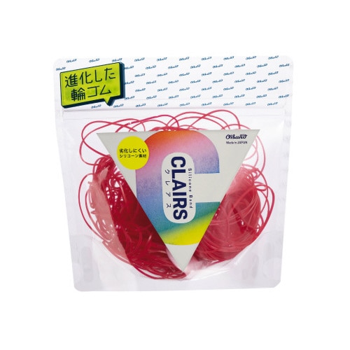 【輪ゴム】 オーバンド透明袋クレアス赤 1袋x3