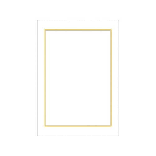 OA辞令用紙 三重枠 A4 100枚箱入