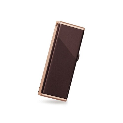 キャップレスUSBメモリー 32GB ブラウン