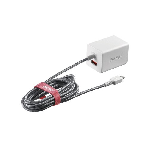 USB充電器2.4A USBx1 ホワイト