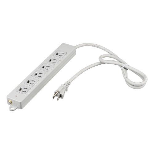 3ピン電源タップ 2重構造 6口/5m