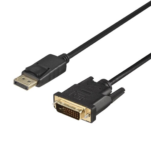 DP−DVI 変換ケーブル 2m ブラック