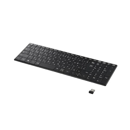 2.4GHz無線 コンパクトキーボード ブラック