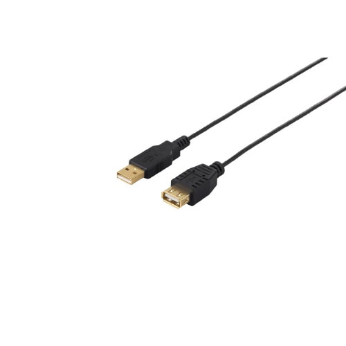 USB延長ケーブルAtoAスリム0.5mブラック