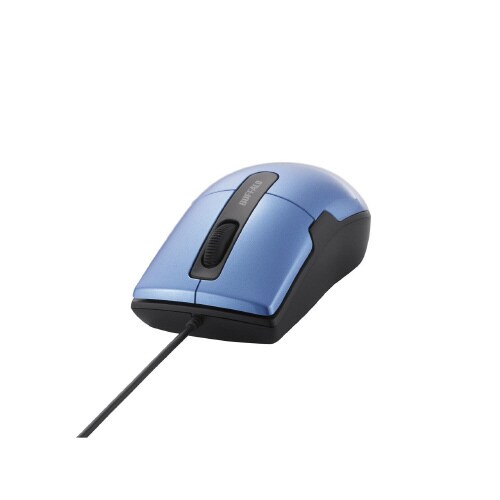 有線BlueLEDマウス3ボタンMサイズ ブルー