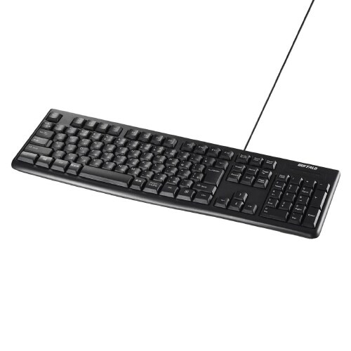 USB接続有線キーボード ロングケーブル ブラック