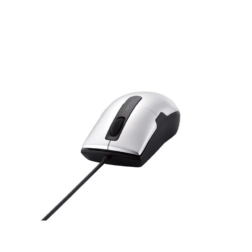 有線BlueLEDマウス3ボタンSサイズ シルバー