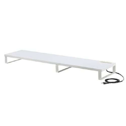 コンセント付きモニター台(W1000・ホワイト)