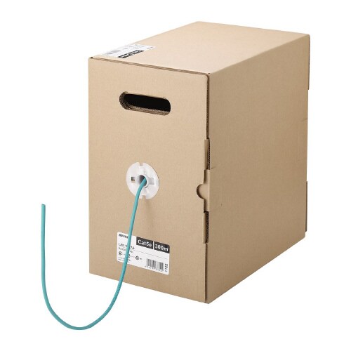 Cat5e LANケーブル300m単線 グリーン