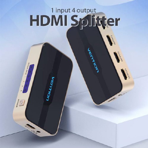 1 In 4 Out HDMI分配器 Black