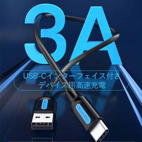 USB−C2.0ケーブル1.5mBKPVCTyp