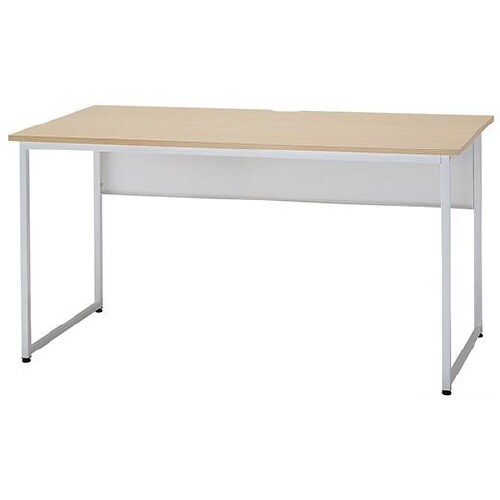 ワ−クデスクW1400本体WH天板ナチュラル