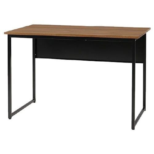 ワ−クデスクW1000本体BK天板ウォ−ルナット