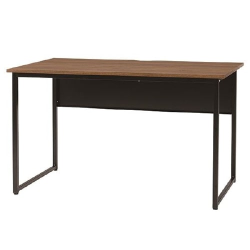 ワ−クデスクW1200本体BK天板ウォ−ルナット