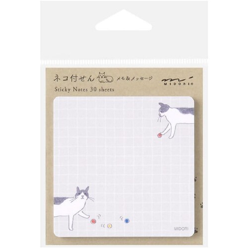 付せん紙 ボールと ネコ柄 1セット(10冊入)