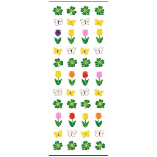 ラメ入りシール チューリップ 1セット(10枚入)