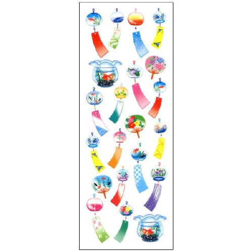 ラメ入りシール 風鈴 1セット(10枚入)
