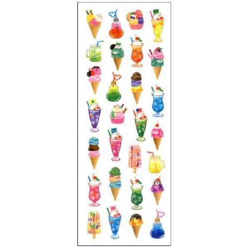 ラメ入りシールアイスドリンク 1セット(10枚入)