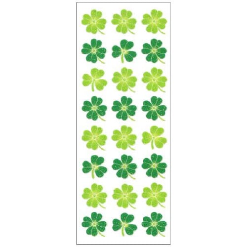 ラメ入りシール クローバー 1セット(10枚入)