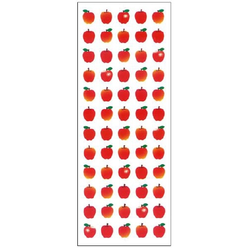 ラメ入りシール リンゴ5列 1セット(10枚入)