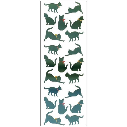 オーロラシール 黒猫 1セット(10枚入)