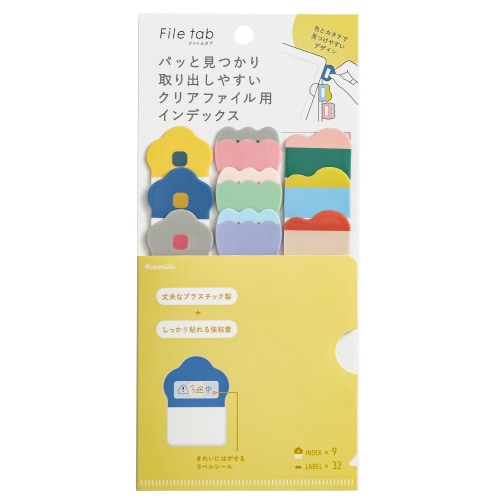 ファイルタブ フラワーウェーブ 1セット(5個入)