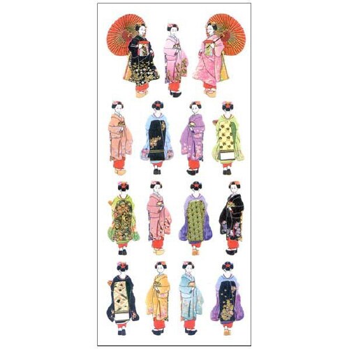 和風シール 舞妓 1セット(10枚入)