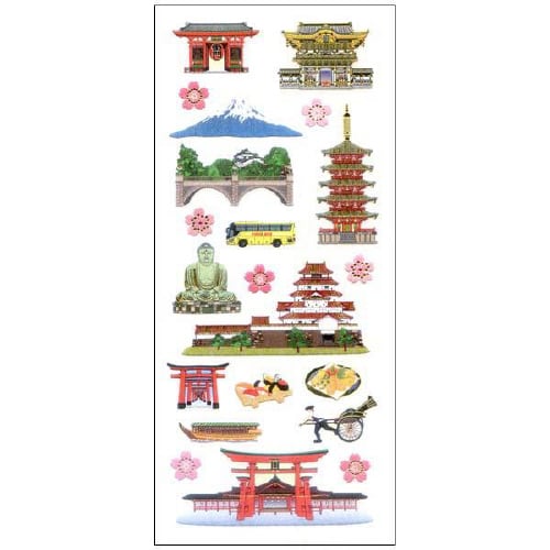 和風シール 観光 1セット(10枚入)