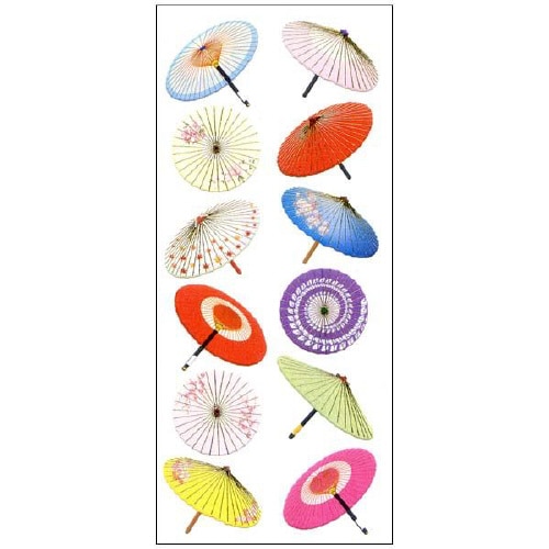 和風シール 和傘 1セット(10枚入)