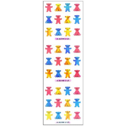 オーロラシール 三色ベアー 1セット(10枚入)