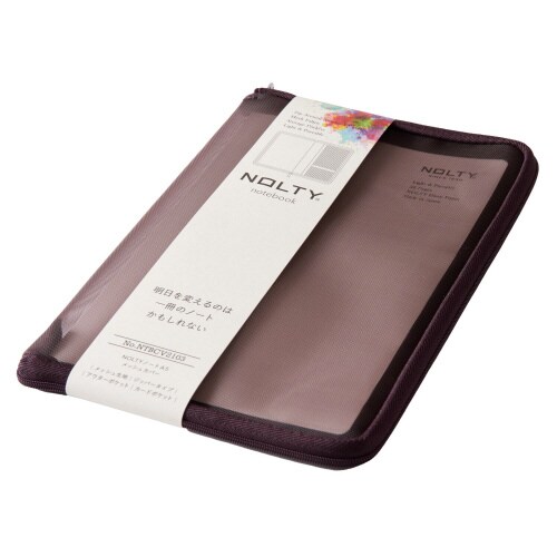 ノートカバー A5 メッシュ バーガンディ